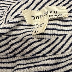 Monteau Gray Striped Maxi Dress Size L